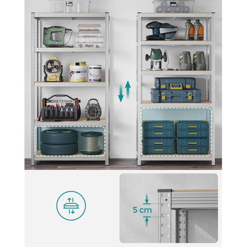 Plaukts ORDIFY sudraba krāsā