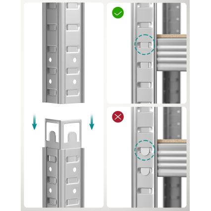 Plaukts ORDIFY sudraba krāsā