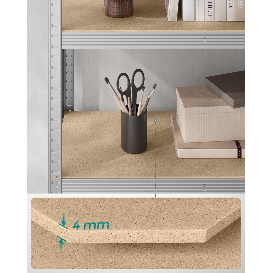 Plaukts ORDIFY sudraba krāsā