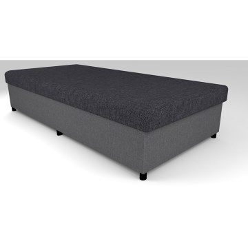 Polsterēta dīvāngulta ar glabāšanas nodalījumu CORY 80x200 pelēka