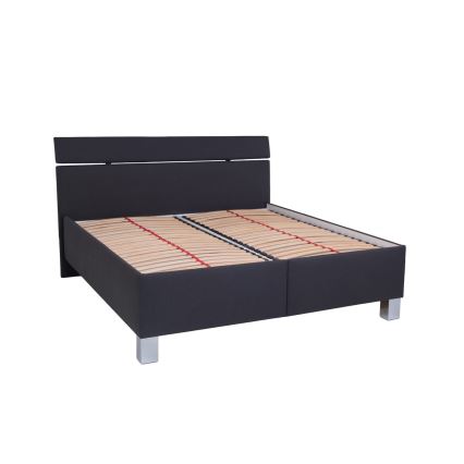 Polsterēta gulta ar matraci un glabāšanas nodalījumu ALIS 180x200 cm antracīta krāsā