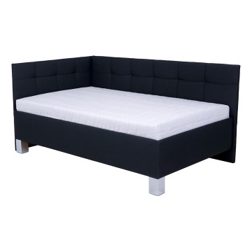 Polsterēta gulta ar matraci un glabāšanas nodalījumu MARIA PETITE 120x200 cm antracīts