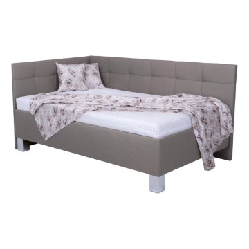 Polsterēta gulta ar uzglabāšanas vietu bez matrača MARIA PETITE 120x200 cm taupe