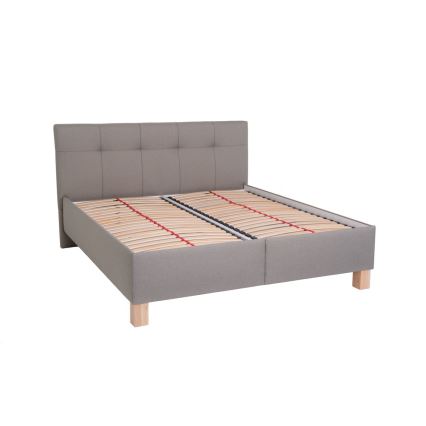 Polsterēta gulta ar uzglabāšanas vietu bez matracis MARIA 160x200 cm taupe