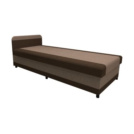 Polsterēta gulta ar uzglabāšanas vietu TALI 80x202 brūna/bēša