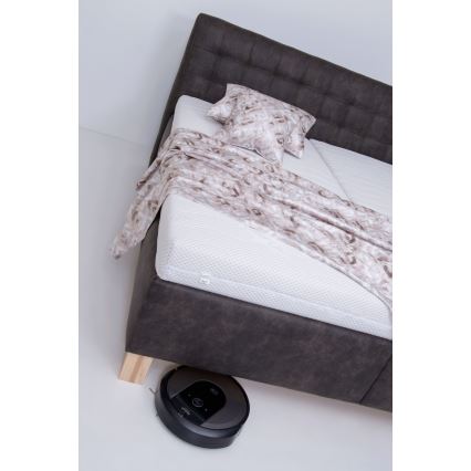 Polsterēta gulta ar veļas kasti bez matrača VIOLET 160x200 cm tumši pelēka