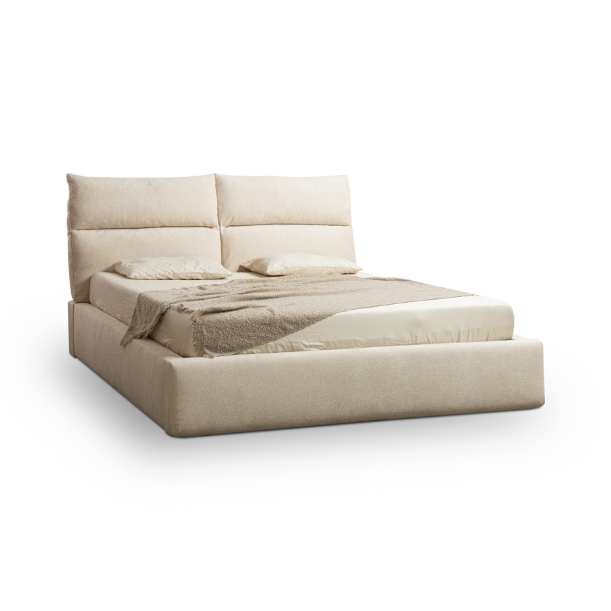 Polsterēta gulta BASIL 180x200 cm, bez matrača, bēša