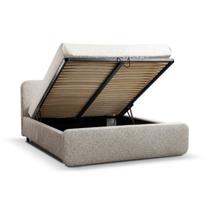 Polsterēta gulta bez matrača LAJLA 160x200 cm bēša