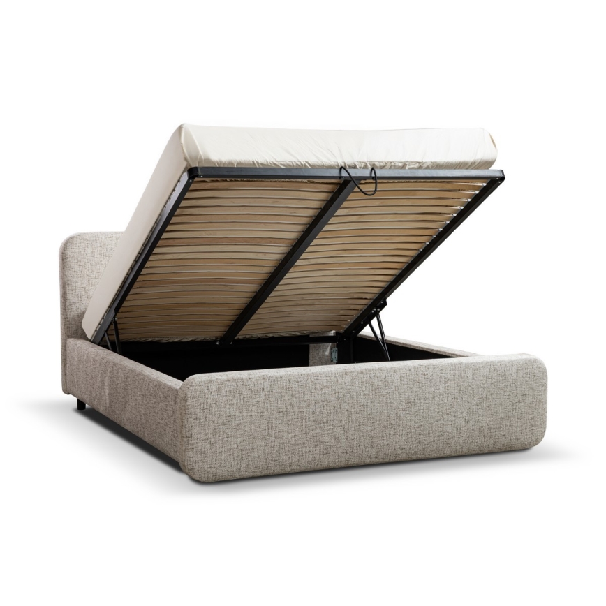 Polsterēta gulta bez matrača LAJLA 160x200 cm bēša