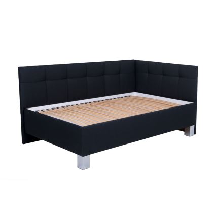 Polsterēta gulta ar matraci un glabāšanas nodalījumu MARIA PETITE 120x200 cm antracīts