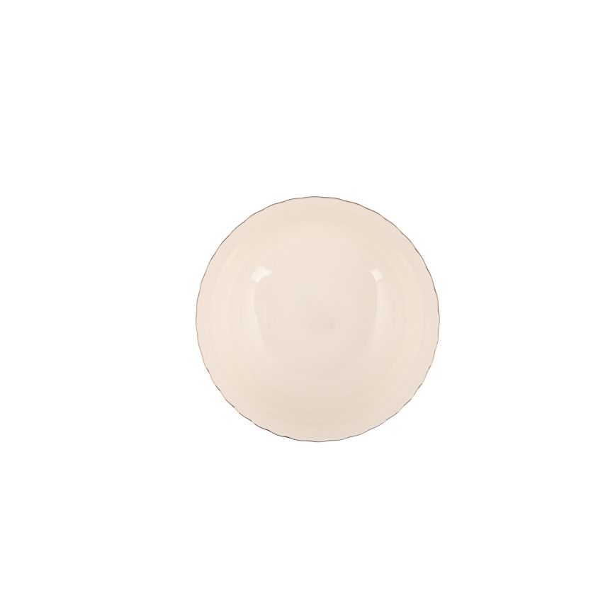 Porcelāna ēdienu trauku komplekts 54 daļas, balts/miedzains/kaula porcelāns