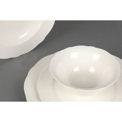 Porcelāna galda servīze, 24 daļas, balta