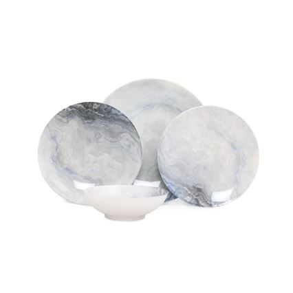 Porcelāna galda servīze, 24 daļas, brūna