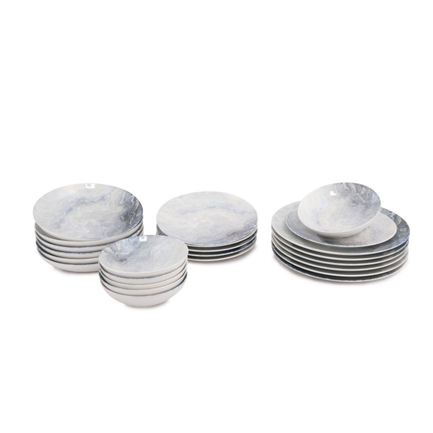 Porcelāna galda servīze, 24 daļas, brūna