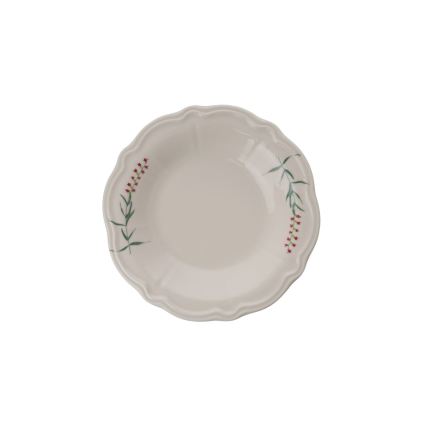 Porcelāna galda servīze, 24 daļas — balta/zaļa