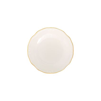 Porcelāna galda servīze, 24 gab., balta ar zelta apdari