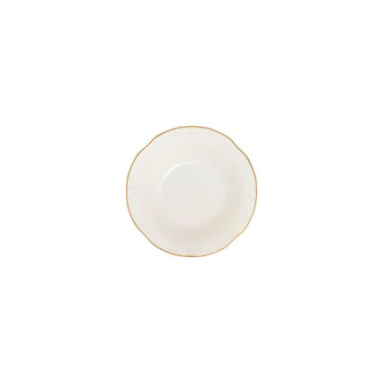 Porcelāna galda servīze, 24 gab., balta ar zelta apdari