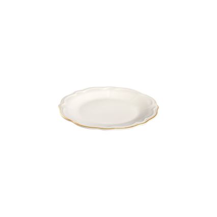 Porcelāna galda servīze, 24 gab., balta ar zelta apdari