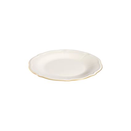 Porcelāna galda servīze, 24 gab., balta ar zelta apdari