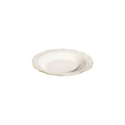 Porcelāna galda servīze, 24 gab., balta ar zelta apdari