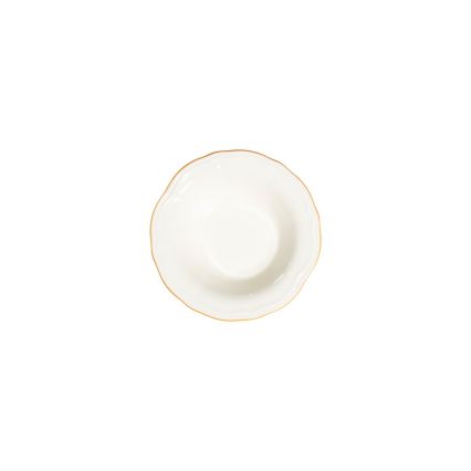 Porcelāna galda servīze, 24 gab., balta ar zelta apdari