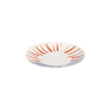 Porcelāna galda servīze, 24 gab., balta/sarkana/zila