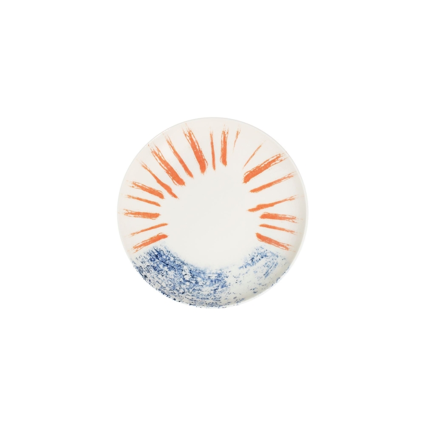 Porcelāna galda servīze, 24 gab., balta/sarkana/zila