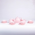 Porcelāna kafijas komplekts, 15 gab., rozā