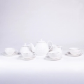 Porcelāna kafijas servīze, 15 daļas, balta