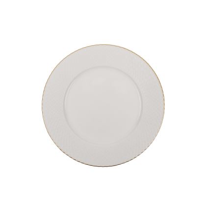 Porcelāna servīze 18 daļas — balta/zelta