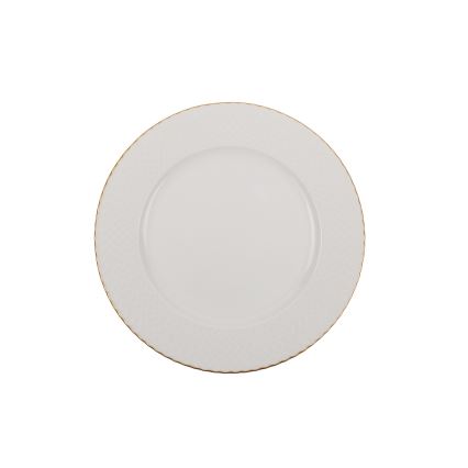 Porcelāna servīze 18 daļas — balta/zelta