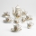 Porcelāna tējas komplekts marmors brūna