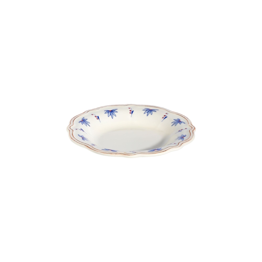 Porcelāna trauku komplekts 24 gab. balts/zils/sarkans