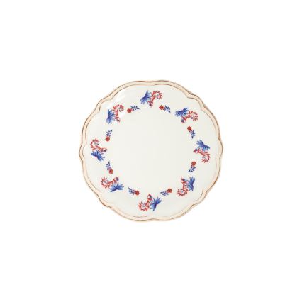 Porcelāna trauku komplekts 24 gab. balts/zils/sarkans