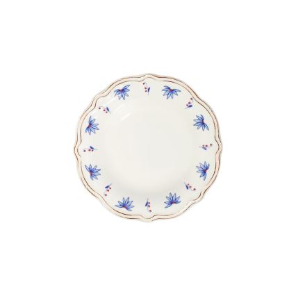 Porcelāna trauku komplekts 24 gab. balts/zils/sarkans