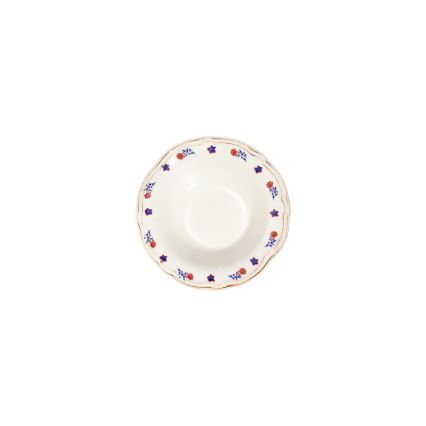 Porcelāna trauku komplekts 24 gab. balts/zils/sarkans