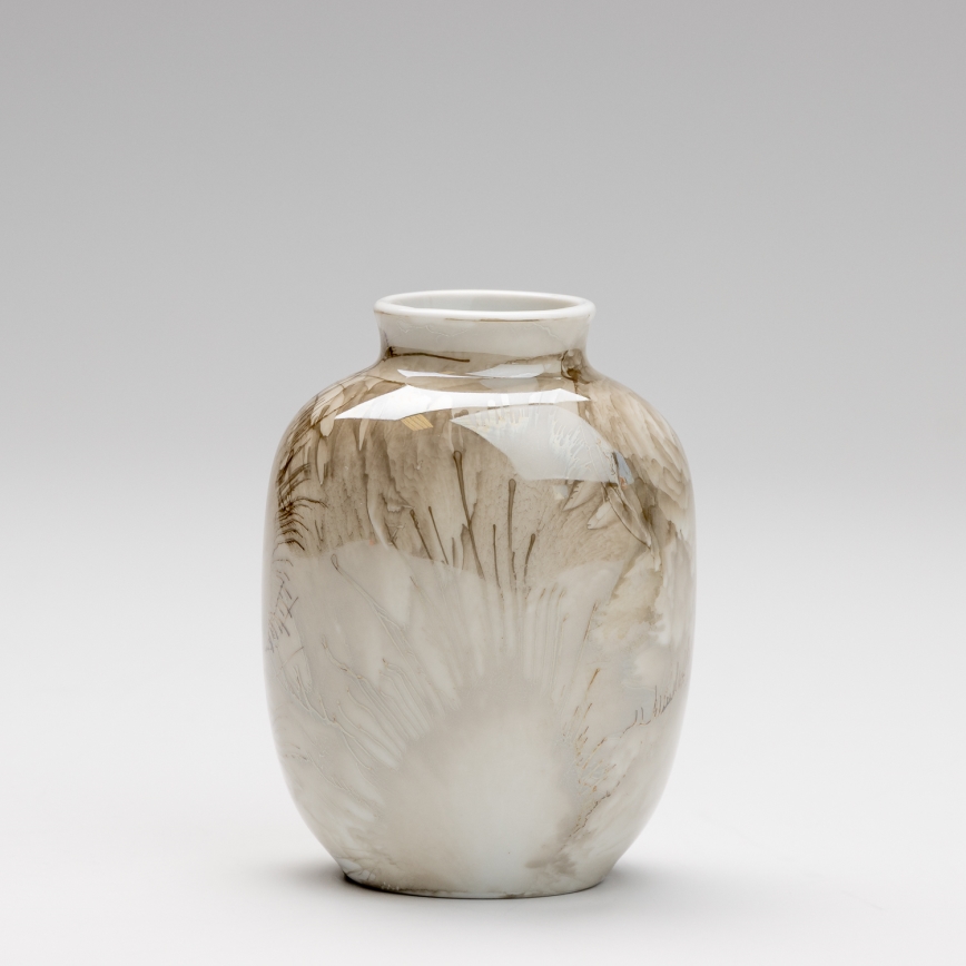 Porcelāns vāze 12,5x9 cm brūna