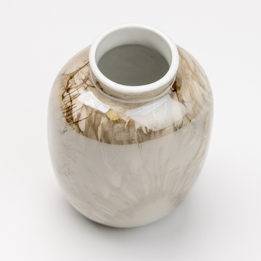 Porcelāns vāze 12,5x9 cm brūna