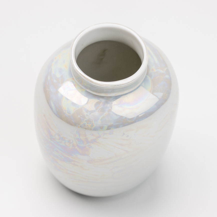 Porcelāns vāze 12,5x9 cm perlamutra balta