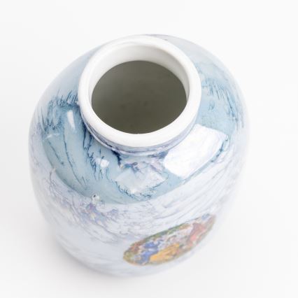 Porcelāns vāze 12,5x9 cm perlamutra zila grācijas