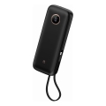 Power banka 20000 mAh 1x USB-A + 2x USB-C ar 1 m USB kabeli melna