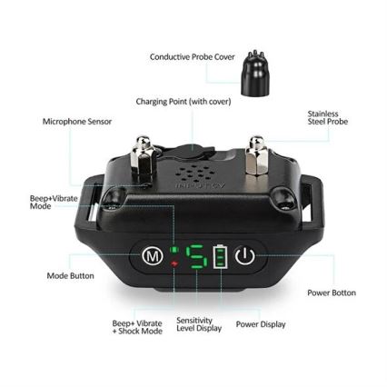 Pretinac pretrokšanai suņiem 52 cm 3,7V 300 mAh IP67