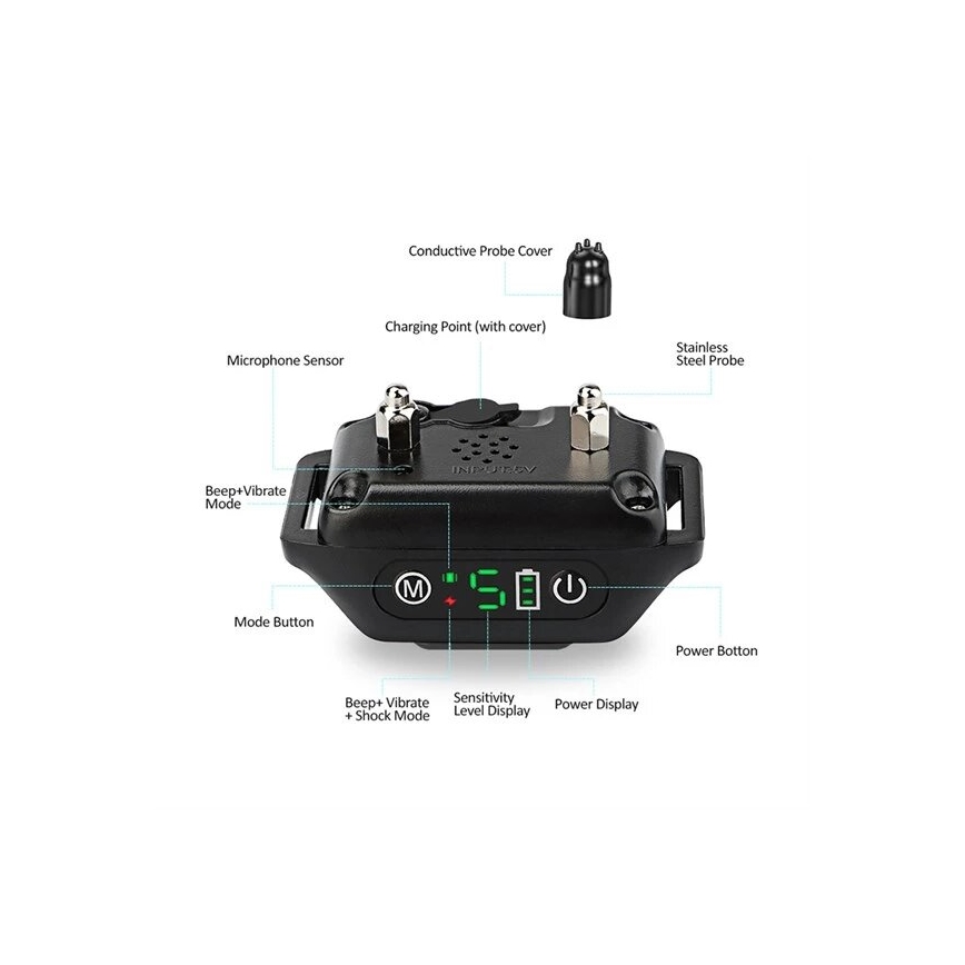 Pretinac pretrokšanai suņiem 52 cm 3,7V 300 mAh IP67