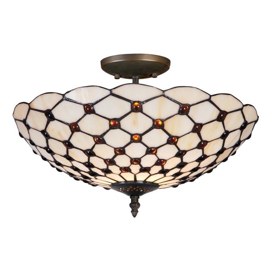 Prezent 109 - Griestu gaismeklis TIFFANY 2xE27/40W/230V