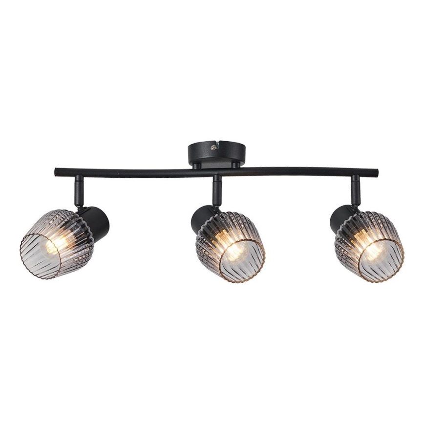 Prezent 14102 - Starmetis OASIS 3xE27/60W/230V melna/dūmakains