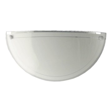 Prezent 1421 NS - Sienas lampas rezerves stikls DISC E27 12,5x25 cm balta