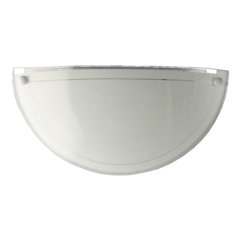 Prezent 1421 NS - Sienas lampas rezerves stikls DISC E27 12,5x25 cm balta