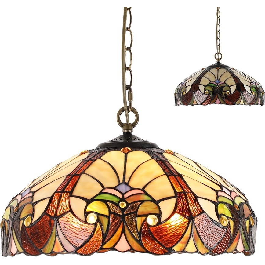 Prezent 1700 - Lustra uz ķēdes TIFFANY XX 2xE27/60W/230V