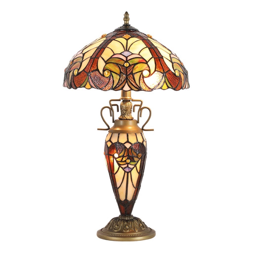 Prezent 1702 - Galda lampa TIFFANY 2xE27/60W + 1xE14/7W/230V