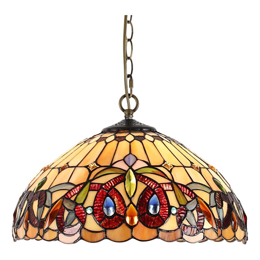Prezent 1704 - Lustra ar ķēdi TIFFANY 2xE27/60W/230V